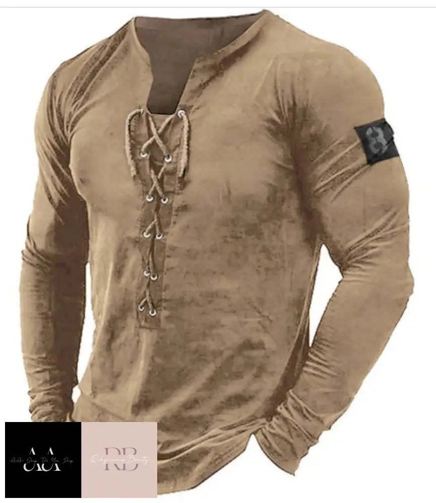 Mens Long Sleeve T-Shirt Casual