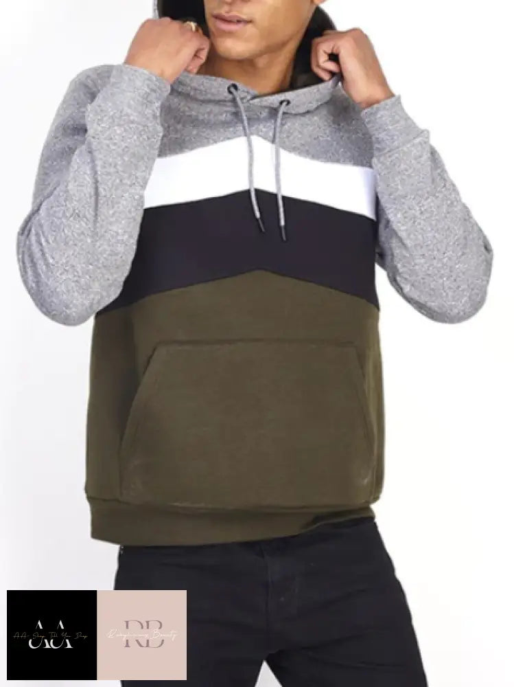 Mens Pullover Fleece Soft Hoodie Top