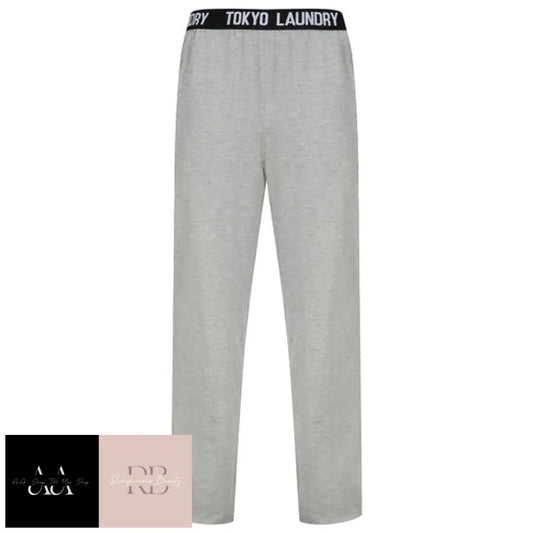 Mens Tokyo Laundry Lounge Pants Pyjama Bottoms - Grey