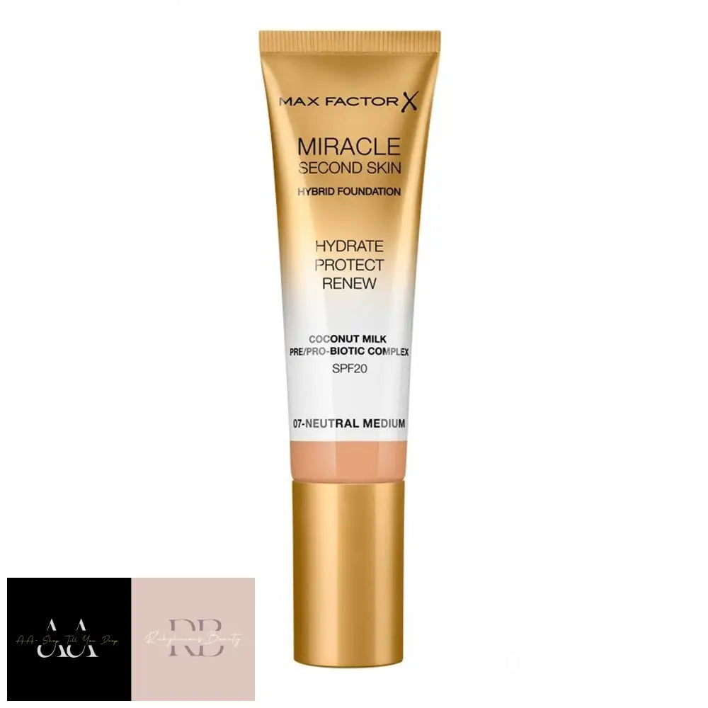 Miracle Second Skin Foundation Hydrate Protect Renew Spf20 30Ml Neutral Medium #07