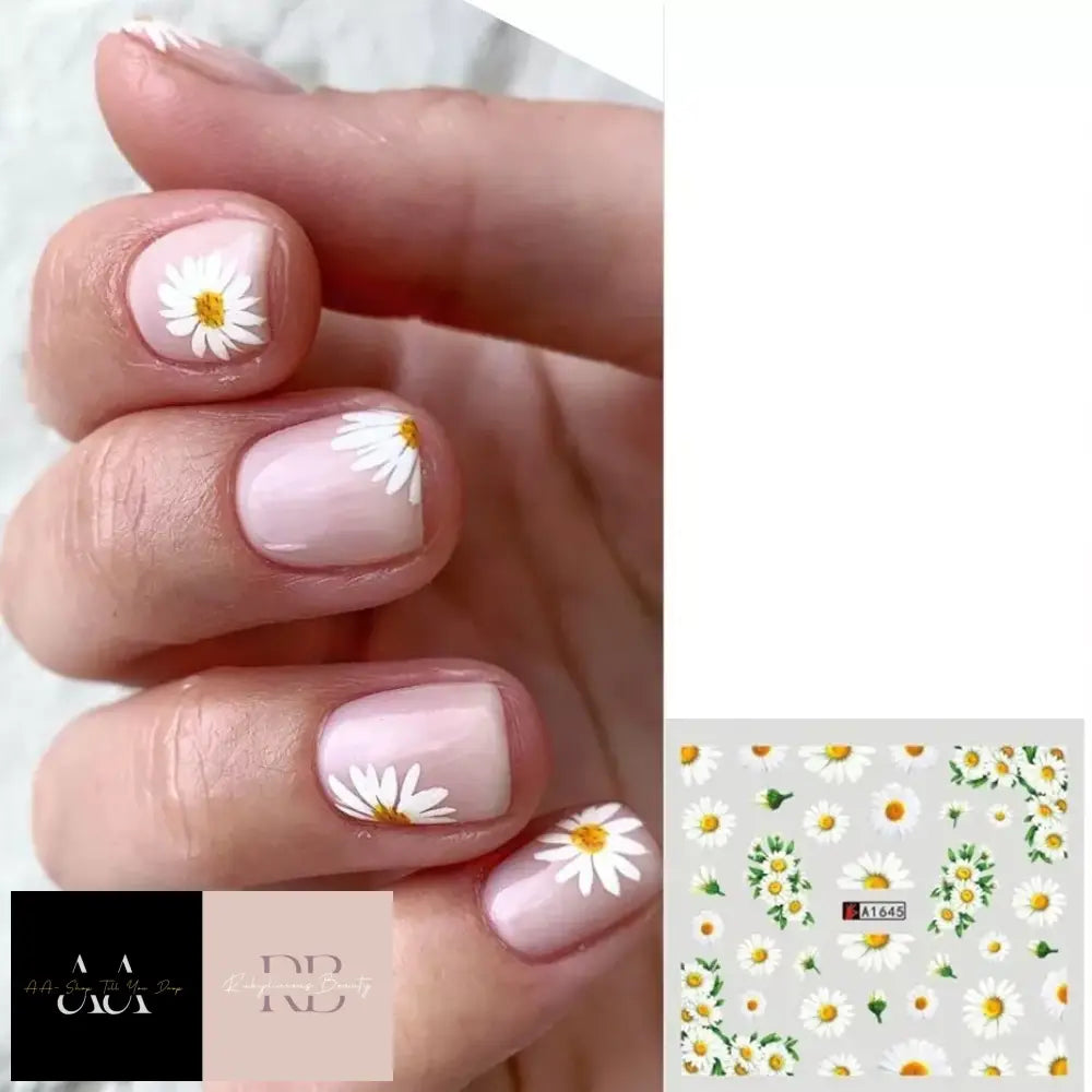 Nail Art - Spring Summer Daisy Flowers Floral