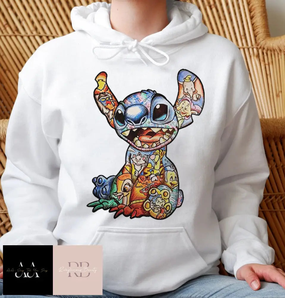 New Disney Funny Stitch Hoodies - Women