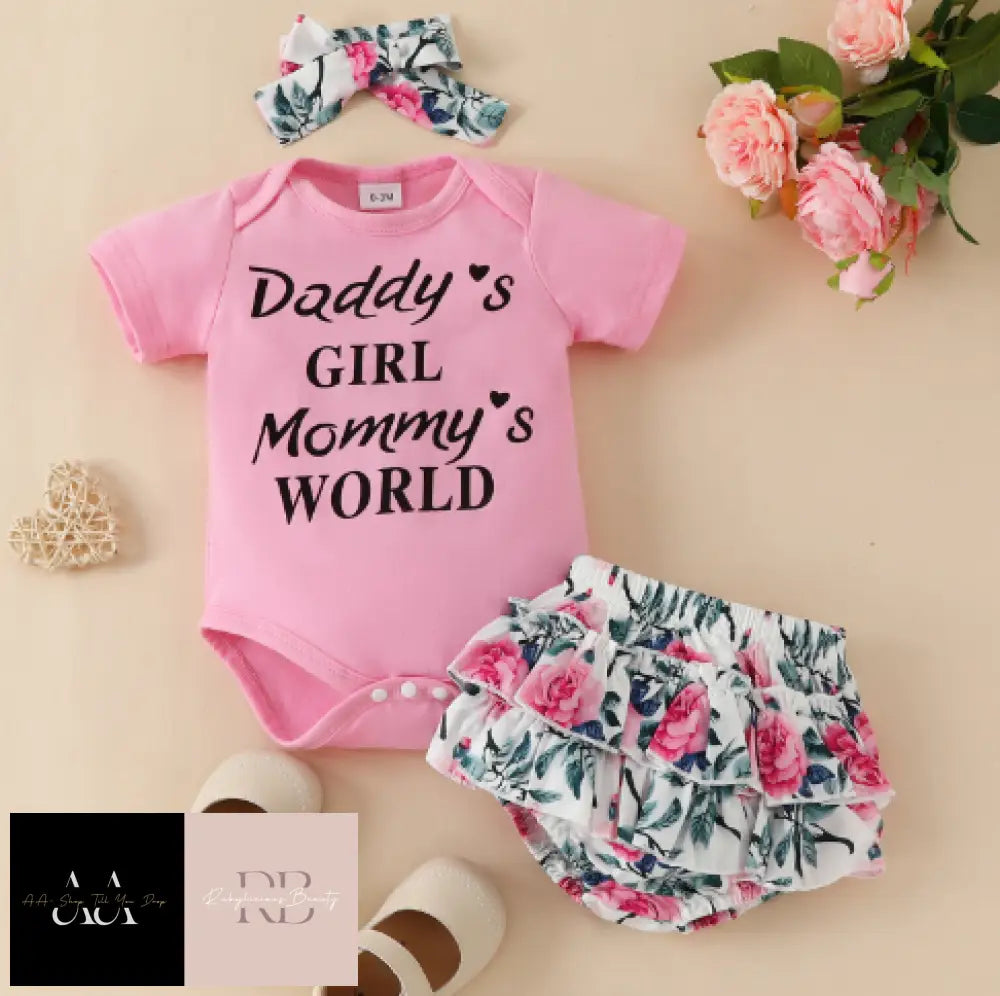 Newborn Baby Girls Button Romper