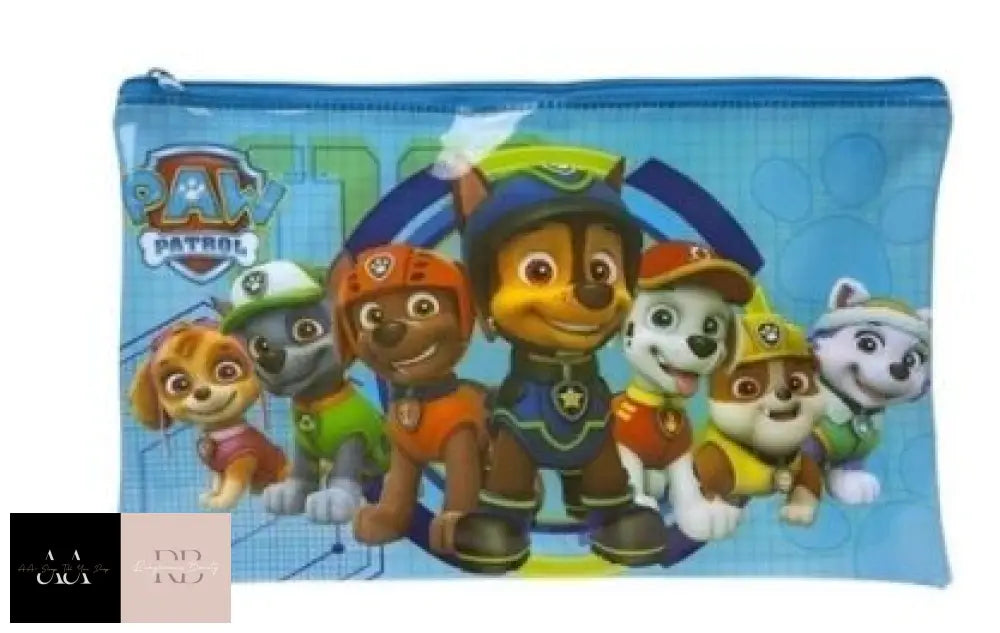 Official Paw Patrol Kids Boys Girls Flat Zipper Pencil Case School Skye Chase