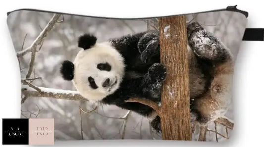 Panda Print Water Resistant Cosmetic Case