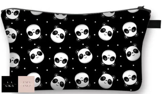 Panda Print Water Resistant Cosmetic Case