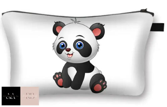 Panda Print Water Resistant Cosmetic Case