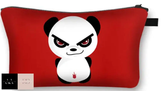 Panda Print Water Resistant Cosmetic Case