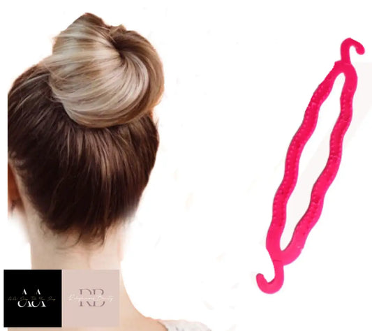 Pink Hair Bun Maker Twist Styling Clips