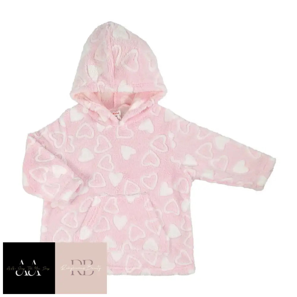 Pink Hearts Coral Hoodie (6M-3Y)