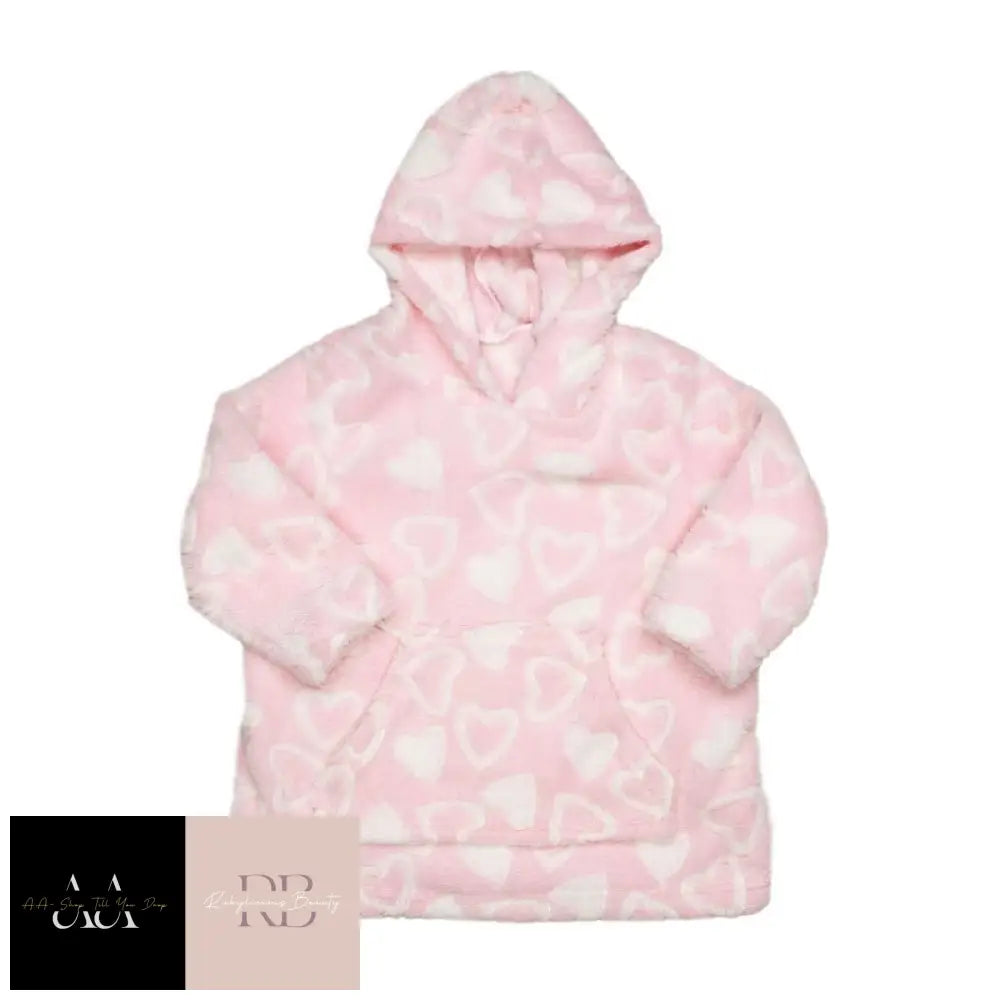 Pink Hearts Coral Hoodie (6M-3Y)