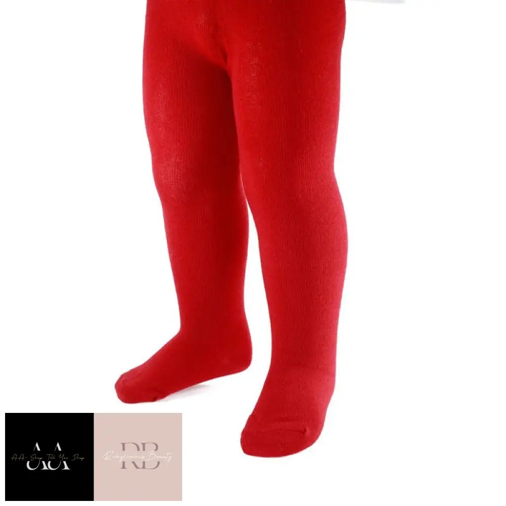 Red Cotton Tights (Nb-12 Years)