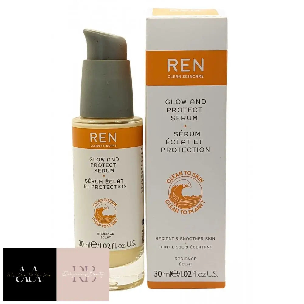 Ren Glow And Protect Serum 30Ml Radiant Smoother Skin