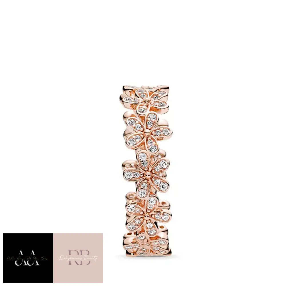 Rosegold Flower Ring - 925 Sterling Silver