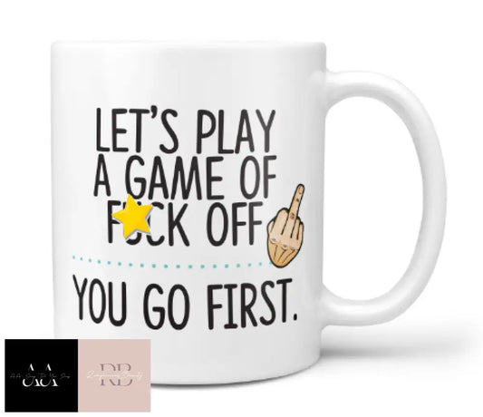 Rude F-Off Game Gift Mug - Profanity Office Mugs Presents For Friends Swearing