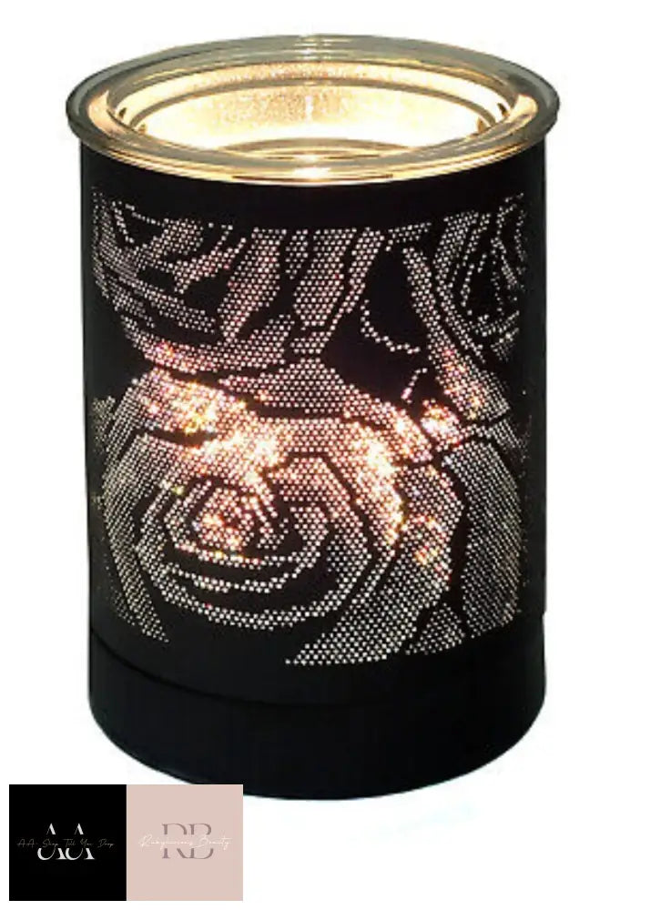 Scented Oil Burner Wax Tart Melter Aroma Fragrance Diffuser Lamp Black Rose