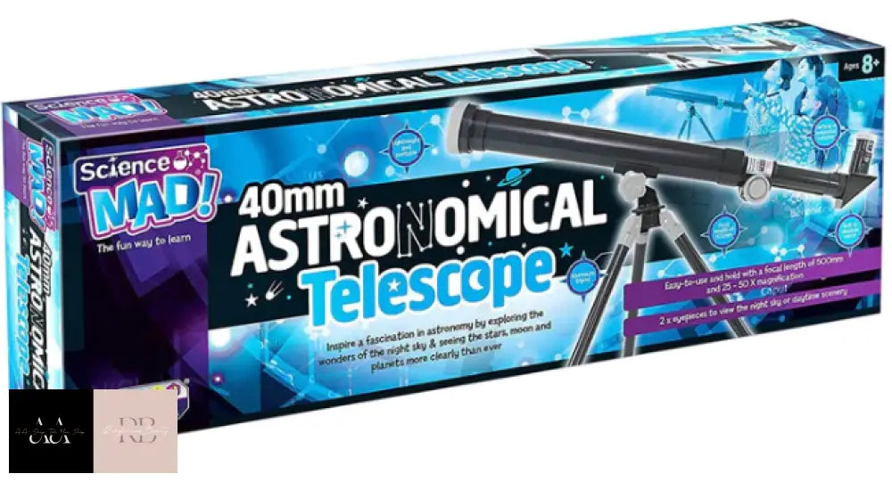 Science Mad 40Mm Astronomical Telescope With Tripod Age 6+