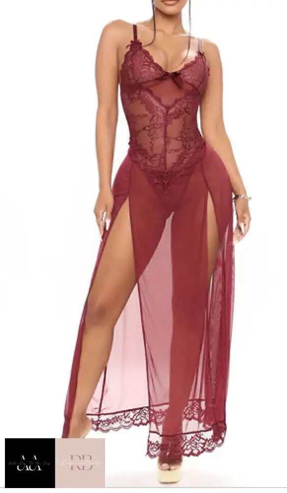 Sexy Lace Lingerie Night Dress