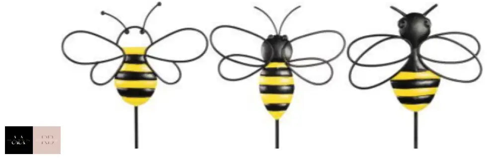 Single Metal Garden Stick Bee - One Selected At Random