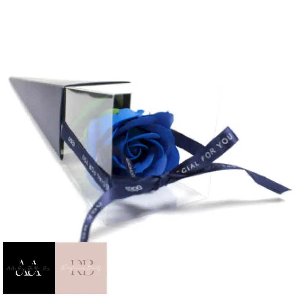 Single Soap Rose - Choice Of Style Blue Rose