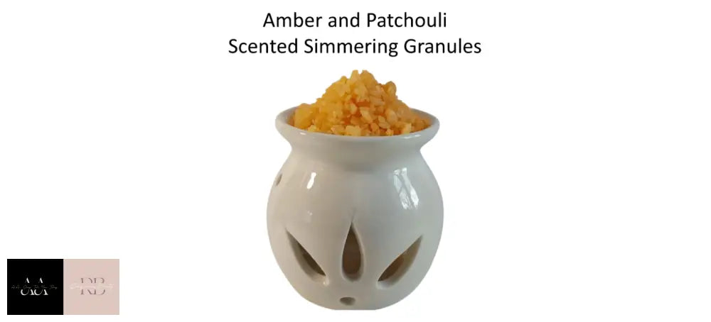 Sizzlers/Simmering Granules Crystals For Wax Melt Burner/Warmer - Amber And Patchouli