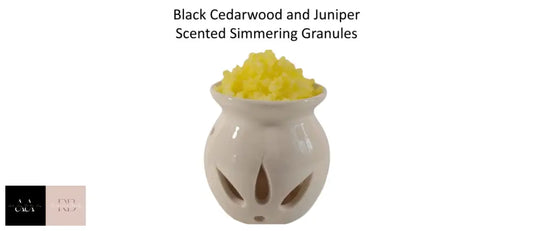 Sizzlers/Simmering Granules Crystals For Wax Melt Burner/Warmer - Black Cedarwood And Juniper