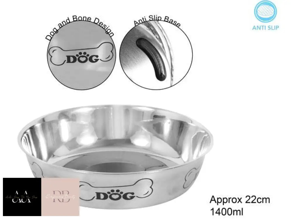 Smart Choice Polished Stainless Steel Pet Bowl - 1400Ml