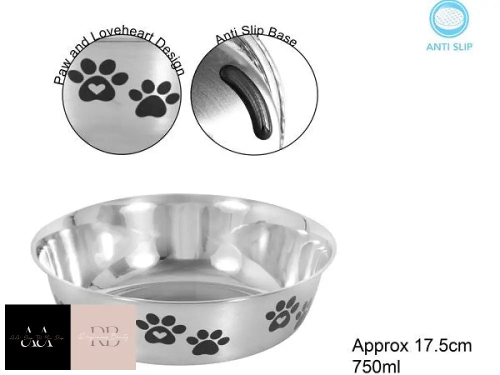 Smart Choice Polished Stainless Steel Pet Bowl - 750Ml