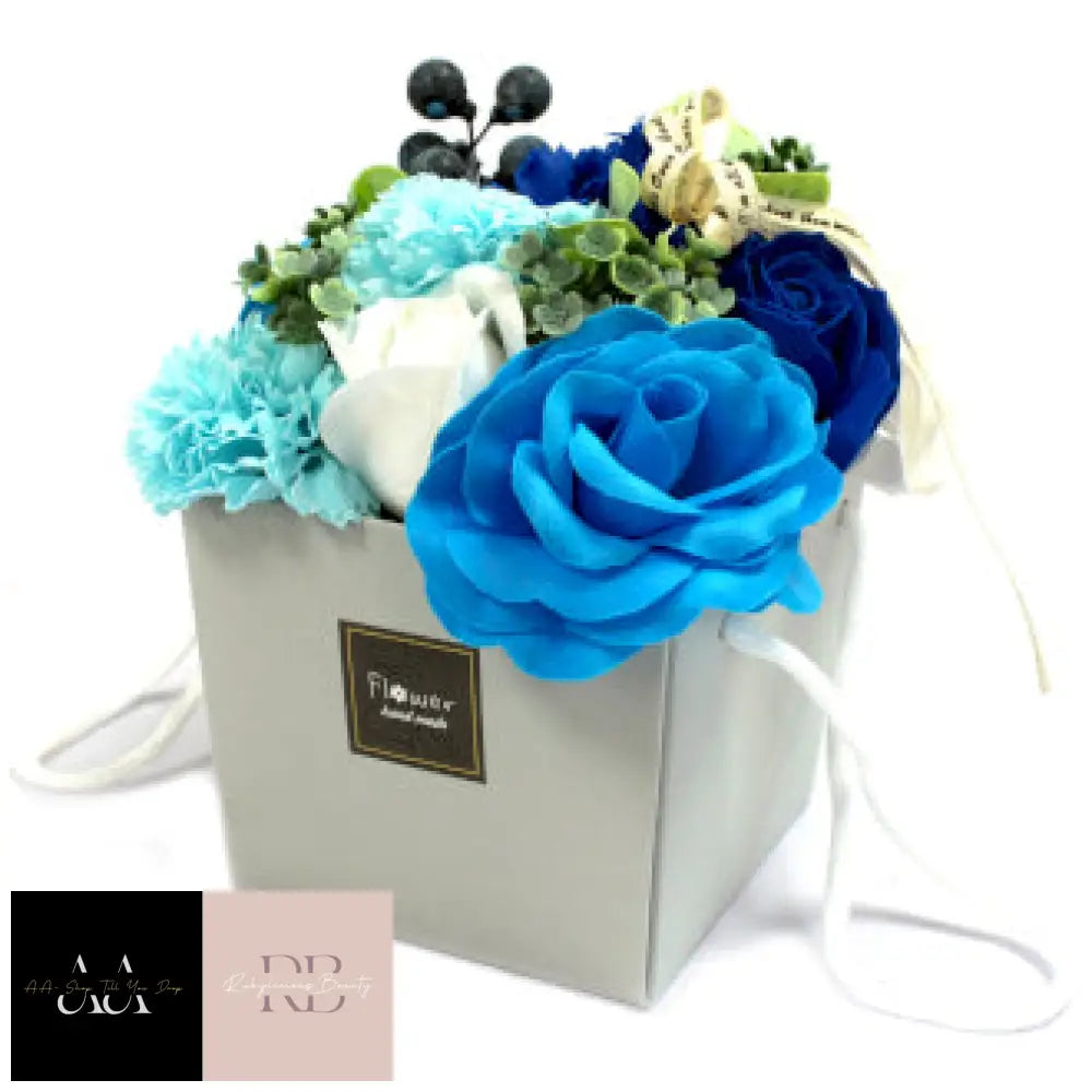 Soap Flower Bouquet - Blue Wedding