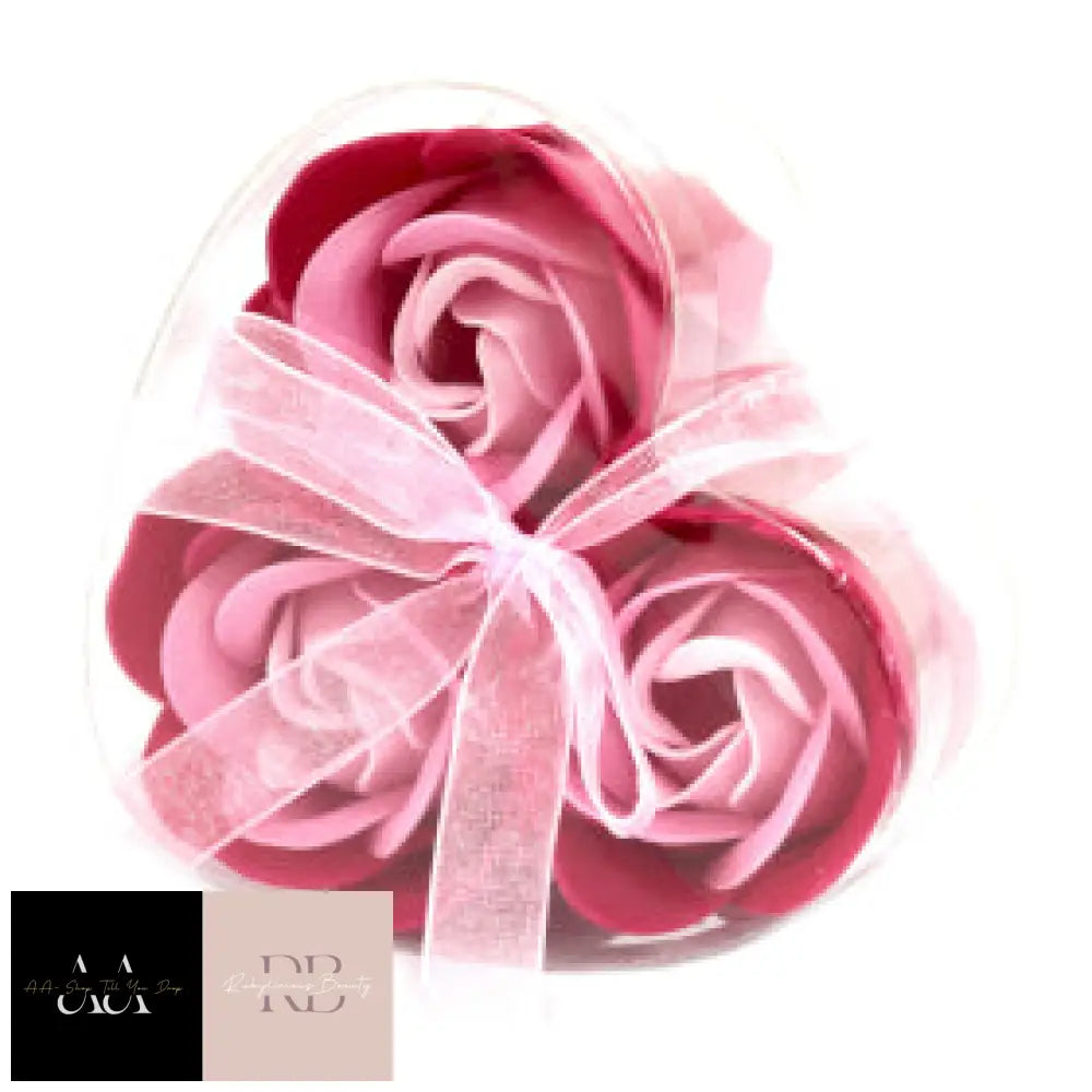 Soap Flower Rose - Pack Of 3 Choice Colour Pink Rose