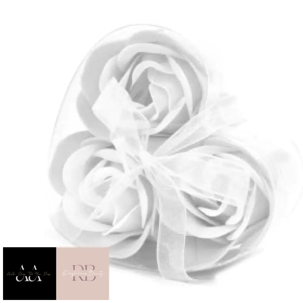 Soap Flower Rose - Pack Of 3 Choice Colour White Rose