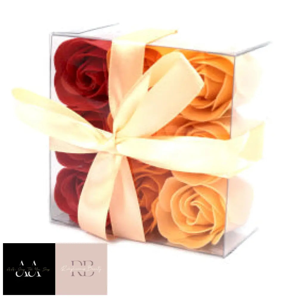 Soap Flowers - Pack Of 9 Choice Style Peach Rose