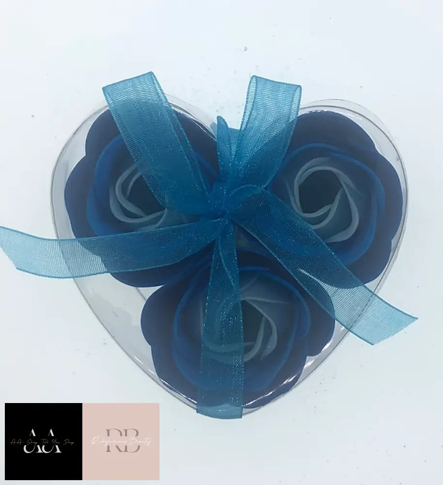 Soap Flowers X3 - Blue