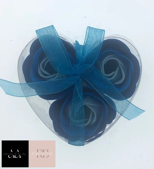 Soap Flowers X3 - Blue