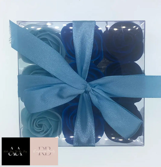 Soap Flowers X9 - Blue