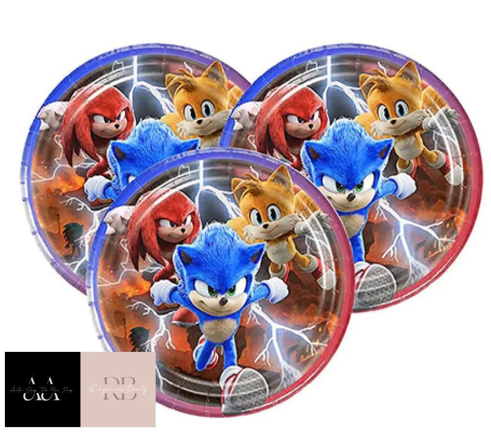 Sonic The Hedgehog Kids Birthday Party Supplies Decoration Banner Tableware Set