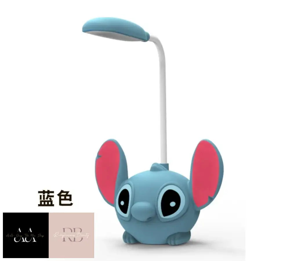 Stitch Led Desk Lamp With Pencil Sharpener Foldable Light Cute Usb Recharge