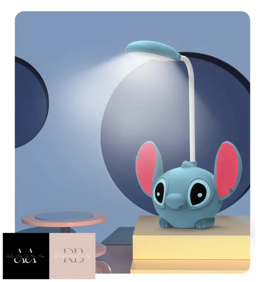 Stitch Led Desk Lamp With Pencil Sharpener Foldable Light Cute Usb Recharge