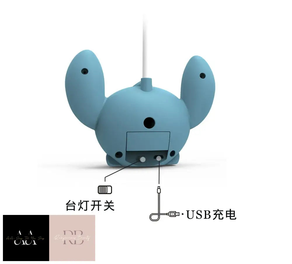 Stitch Led Desk Lamp With Pencil Sharpener Foldable Light Cute Usb Recharge