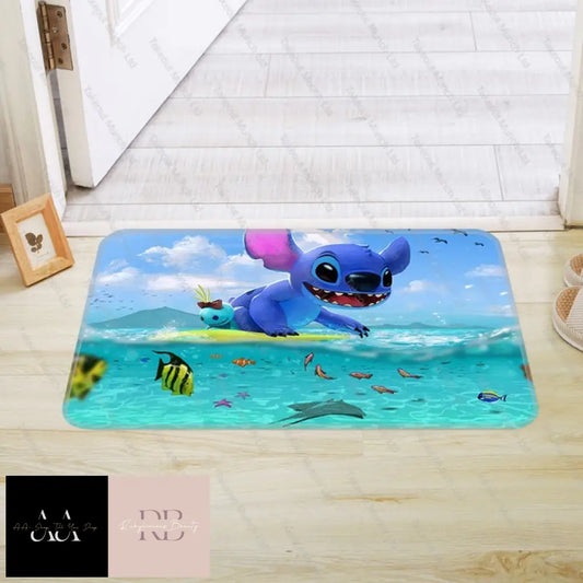 Stitch Swimming With Fish Mat 40X60Cm