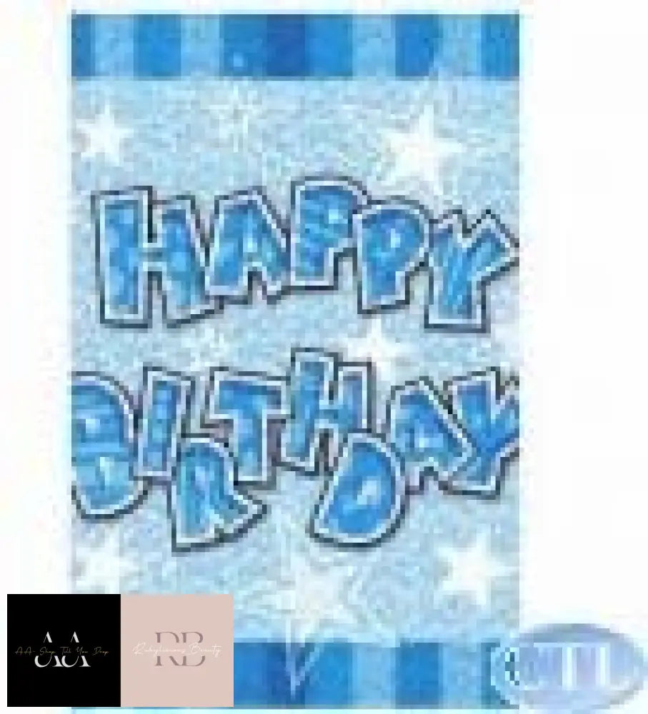 Tablecloth - Blue Happy Birthday