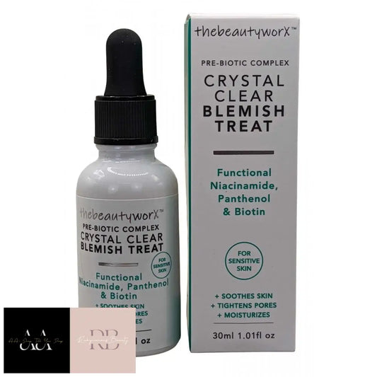 The Beauty Worx Tbw Crystal Clear Blemish Face Treatment 30Ml Sensitive Skin Smooth Tighten Moist