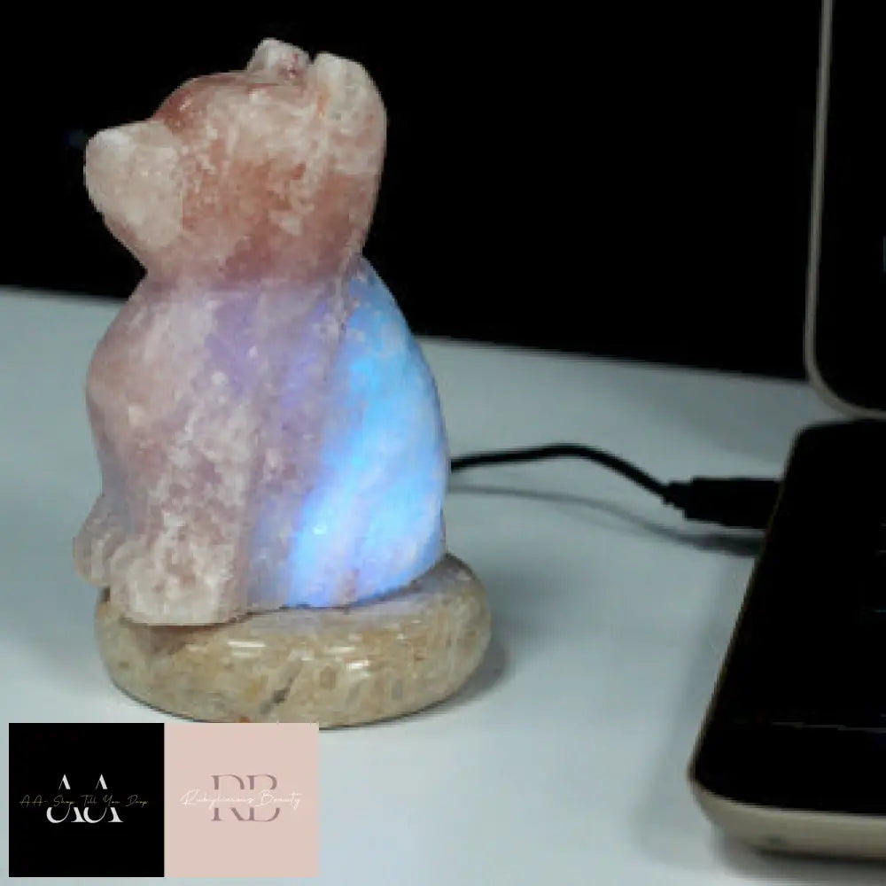 Usb Dog Shaped Salt Lamp (Multi)