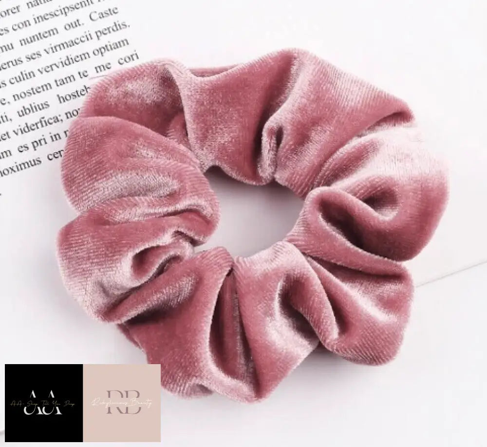 Velvet Hair Scrunchies Elastic Bobble Ponytail In A Large Choice Of Colours