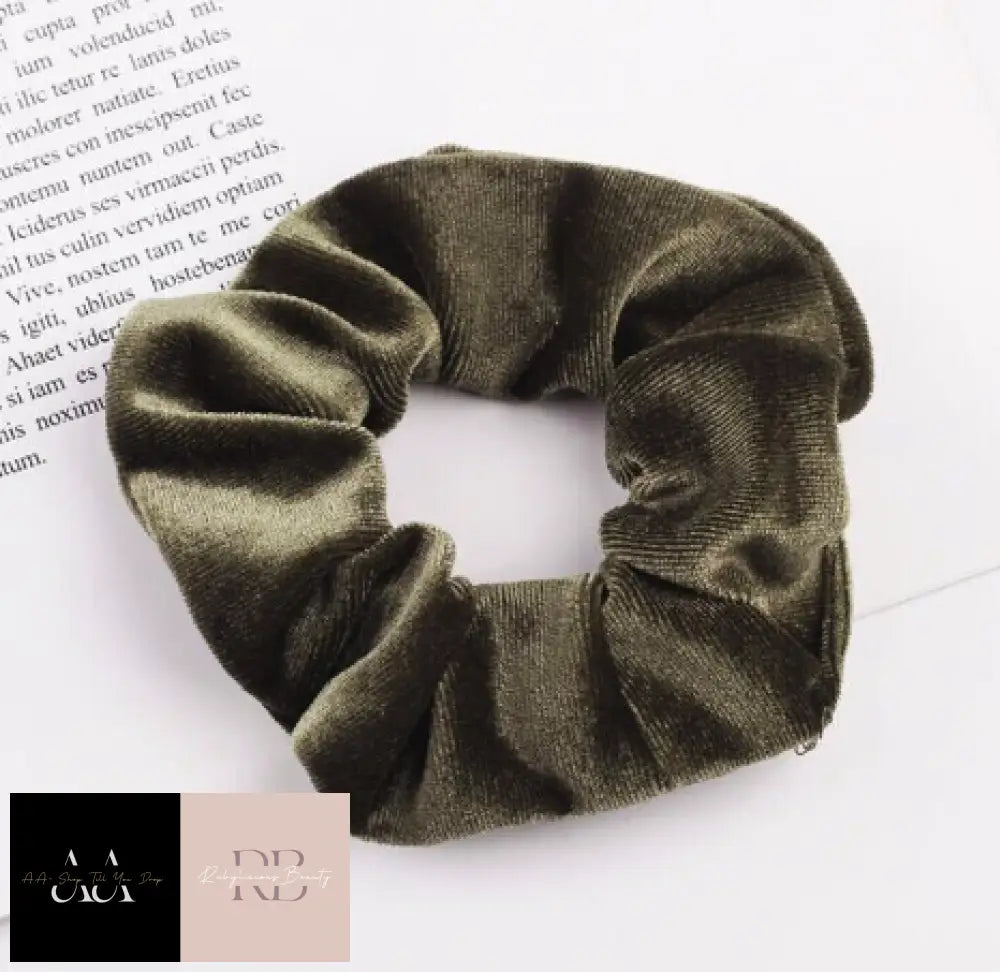 Velvet Hair Scrunchies Elastic Bobble Ponytail In A Large Choice Of Colours