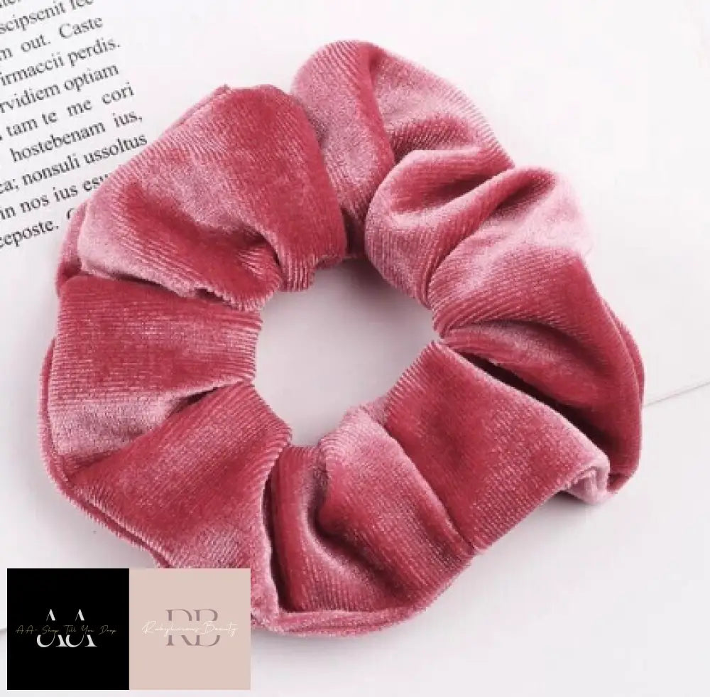 Velvet Hair Scrunchies Elastic Bobble Ponytail In A Large Choice Of Colours