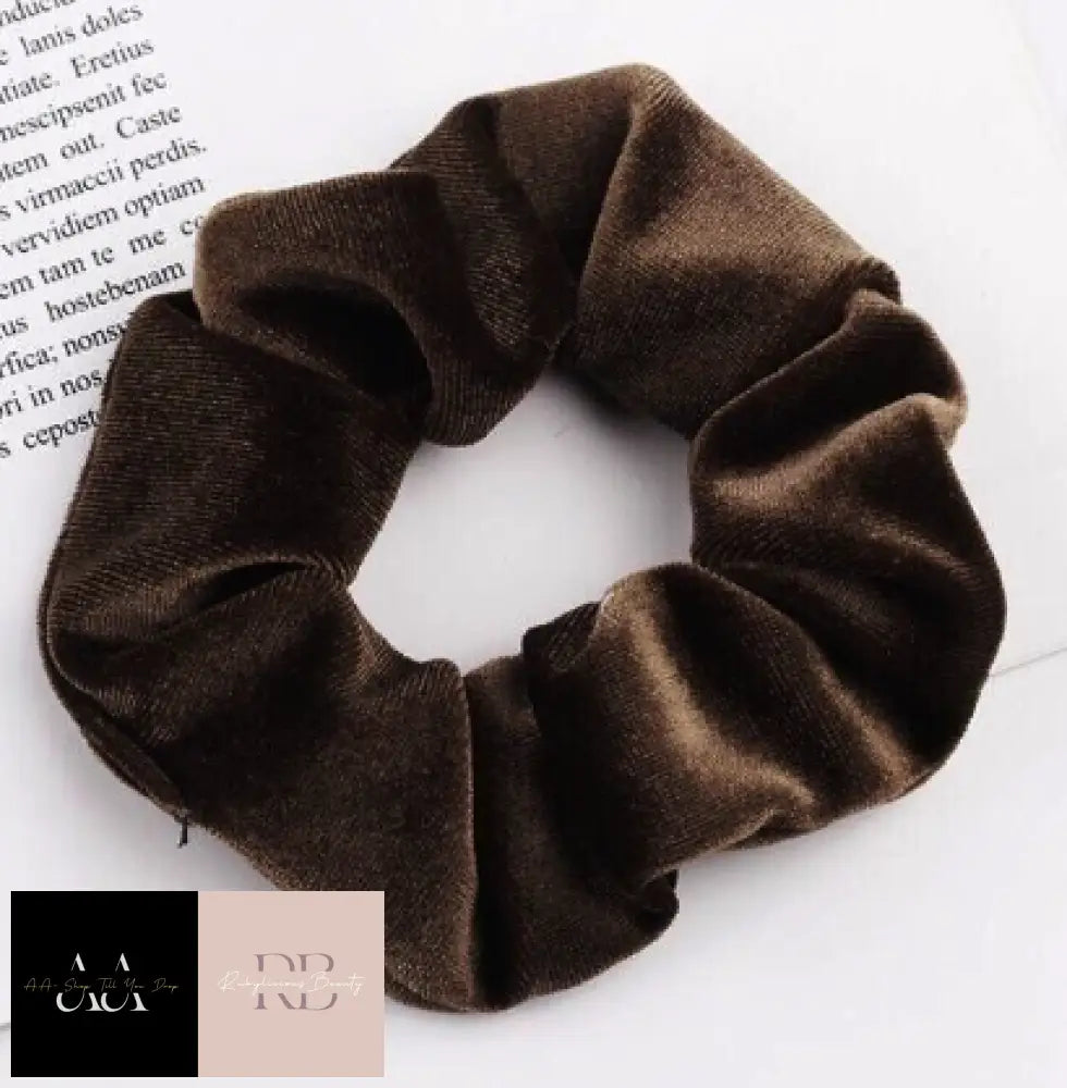 Velvet Hair Scrunchies Elastic Bobble Ponytail In A Large Choice Of Colours