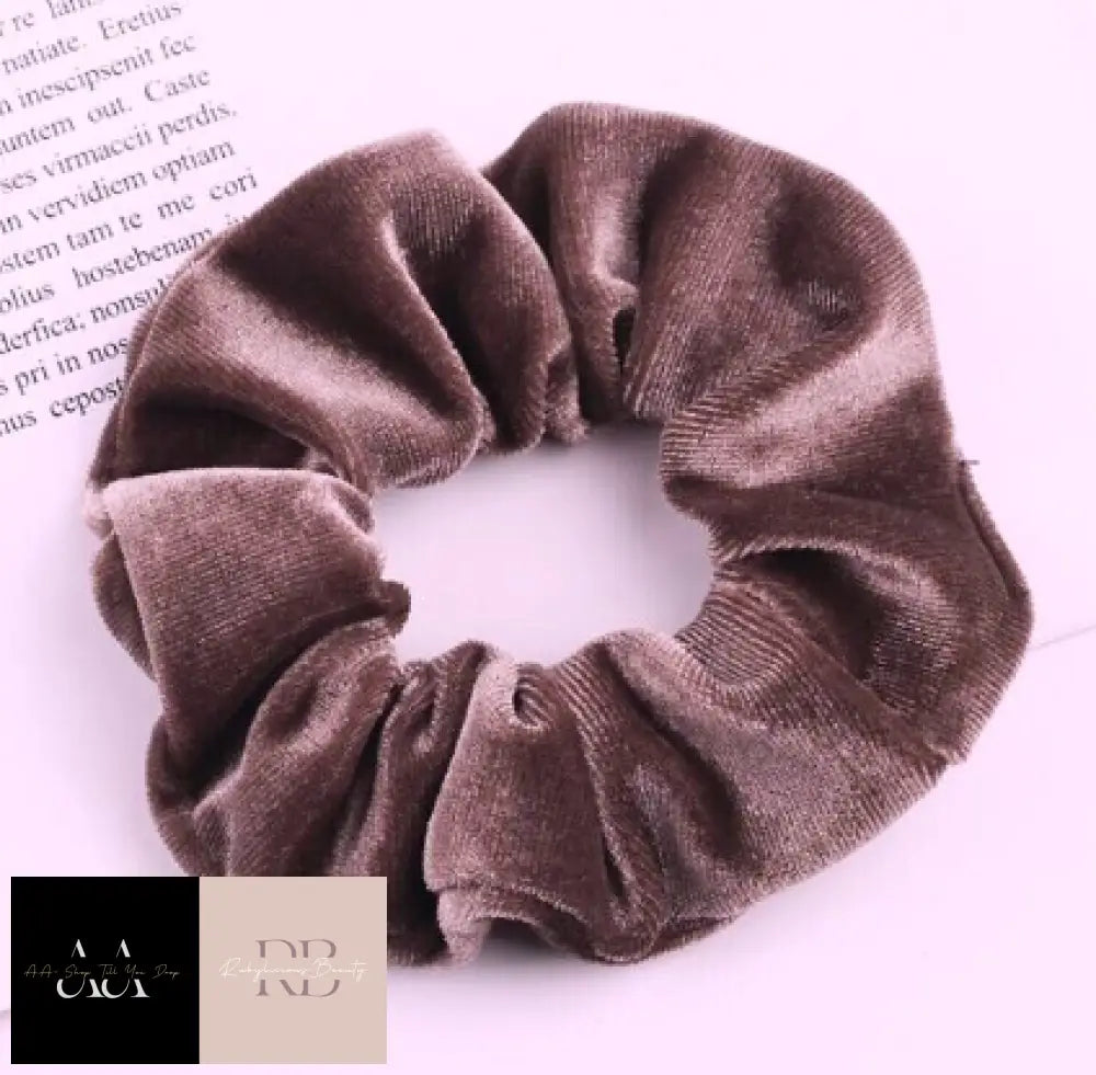 Velvet Hair Scrunchies Elastic Bobble Ponytail In A Large Choice Of Colours