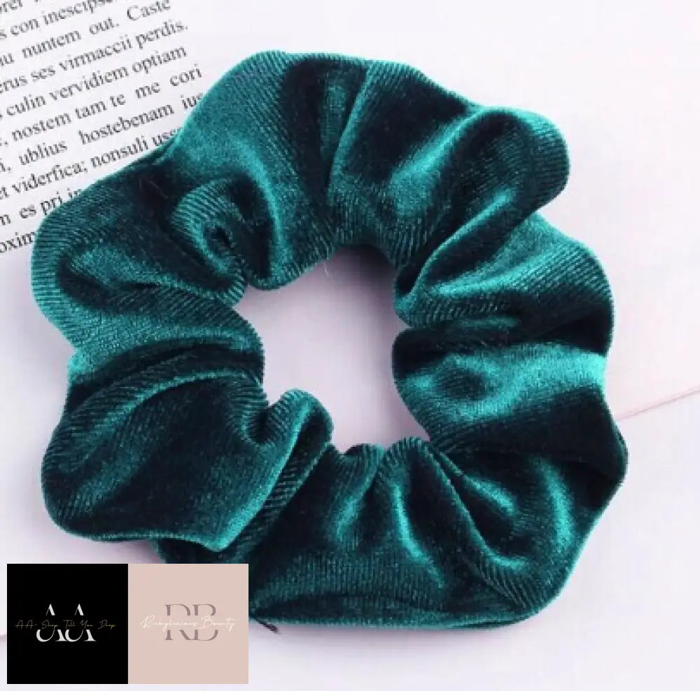 Velvet Hair Scrunchies Elastic Bobble Ponytail In A Large Choice Of Colours