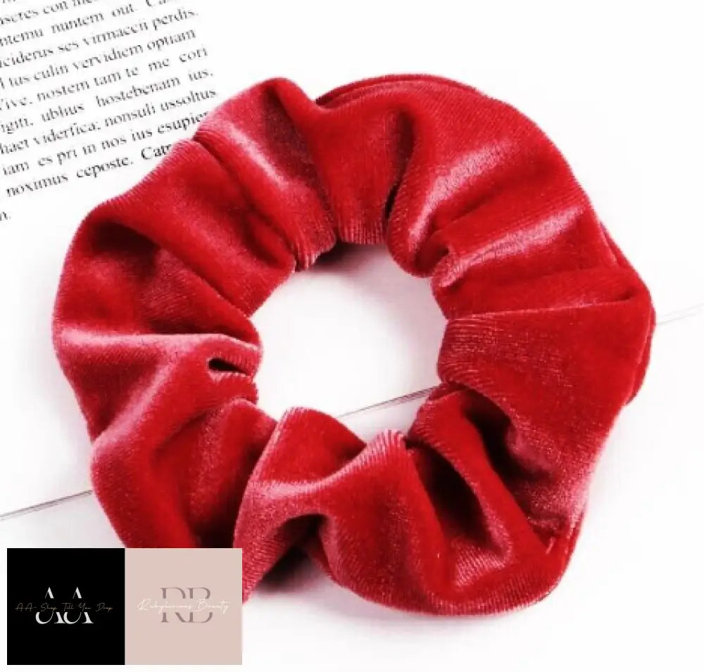 Velvet Hair Scrunchies Elastic Bobble Ponytail In A Large Choice Of Colours